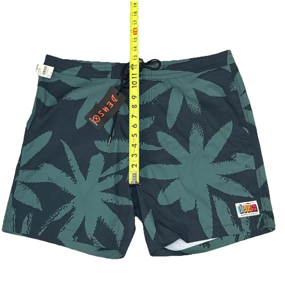 NWT Deus Ex Machina Board Short Swim Trunk Men 38x7 Hot Coral Beach Surf Green